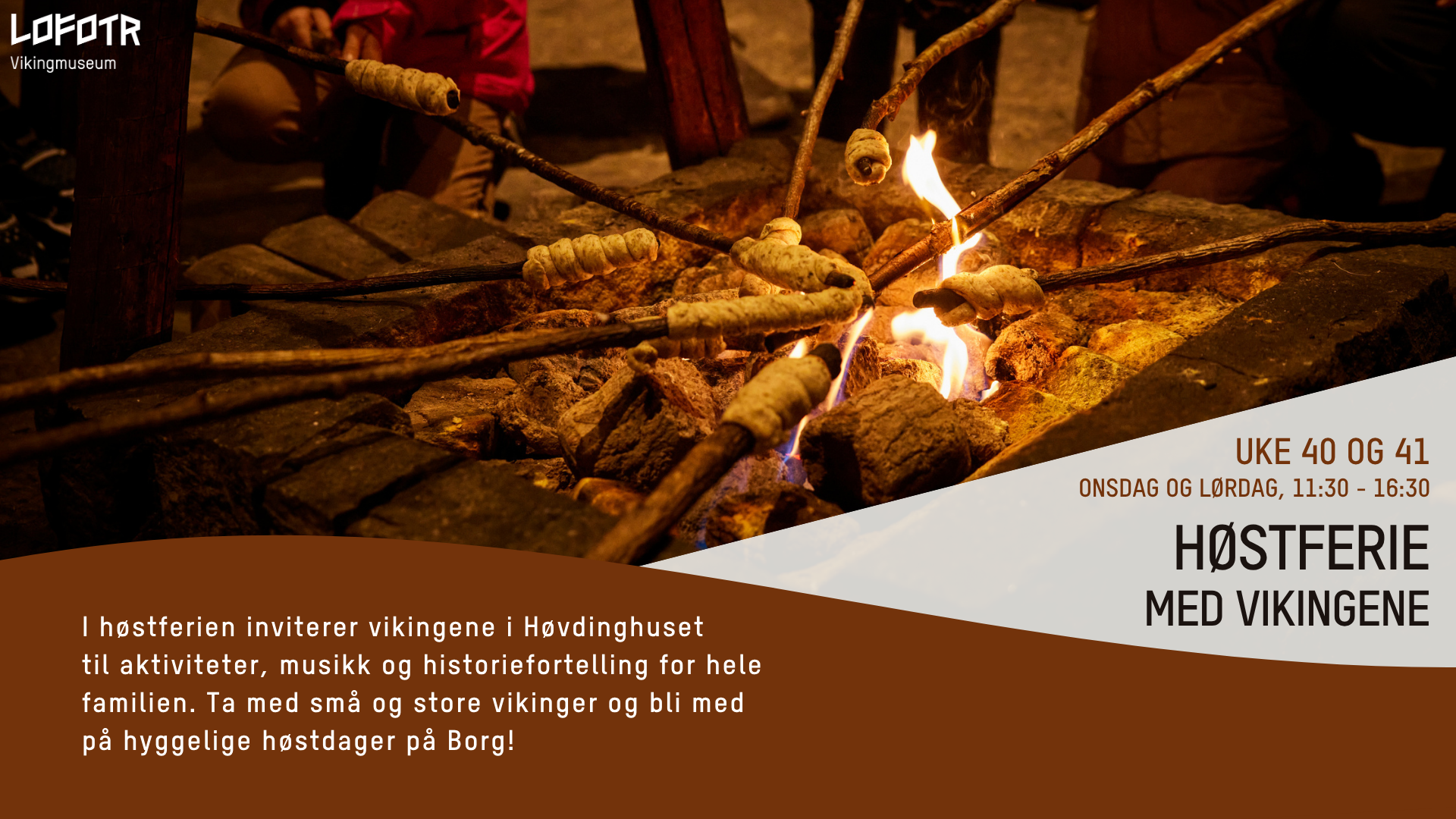 Header plakat for arrangementet Høstferie med Vikingene